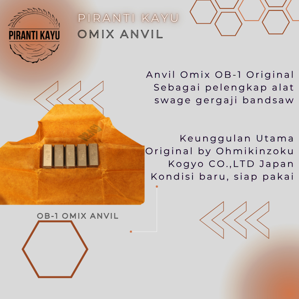 Anvil Omix OB-1 Original Jepang untuk Alat Swaging Pita Gergaji Bandsaw