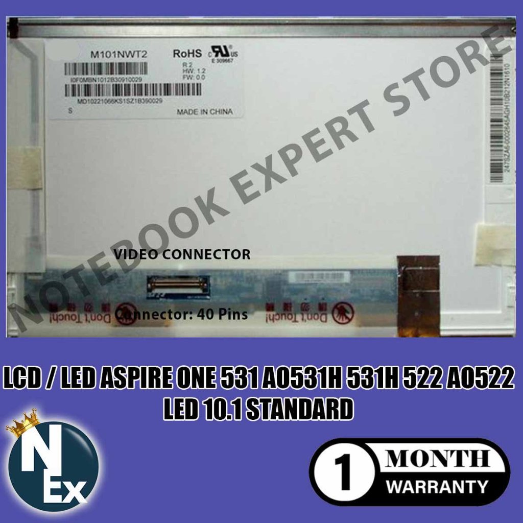 LCD LED ACER ASPIRE ONE 531 AO531H 531H 522 AO522 LED 10.1 STANDARD