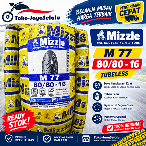 Ban mizzle tubeless 80/80-16 m77 m 77