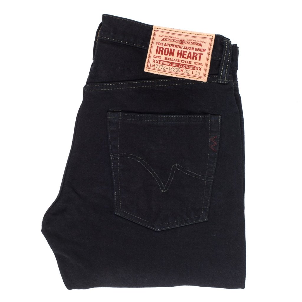 Iron Heart - IH-777S-142OD 14oz Indigo Overdyed Black Selvage Denim