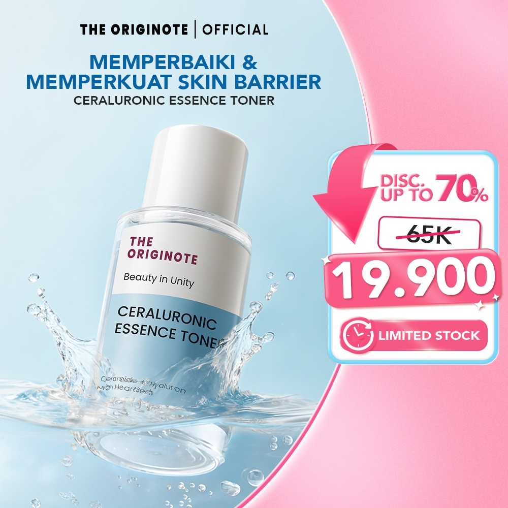 The Originote Ceraluronic Essence Toner 80 ml -  Melembabkan Wajah Menjaga Skin Barrier Sejukkan Kul