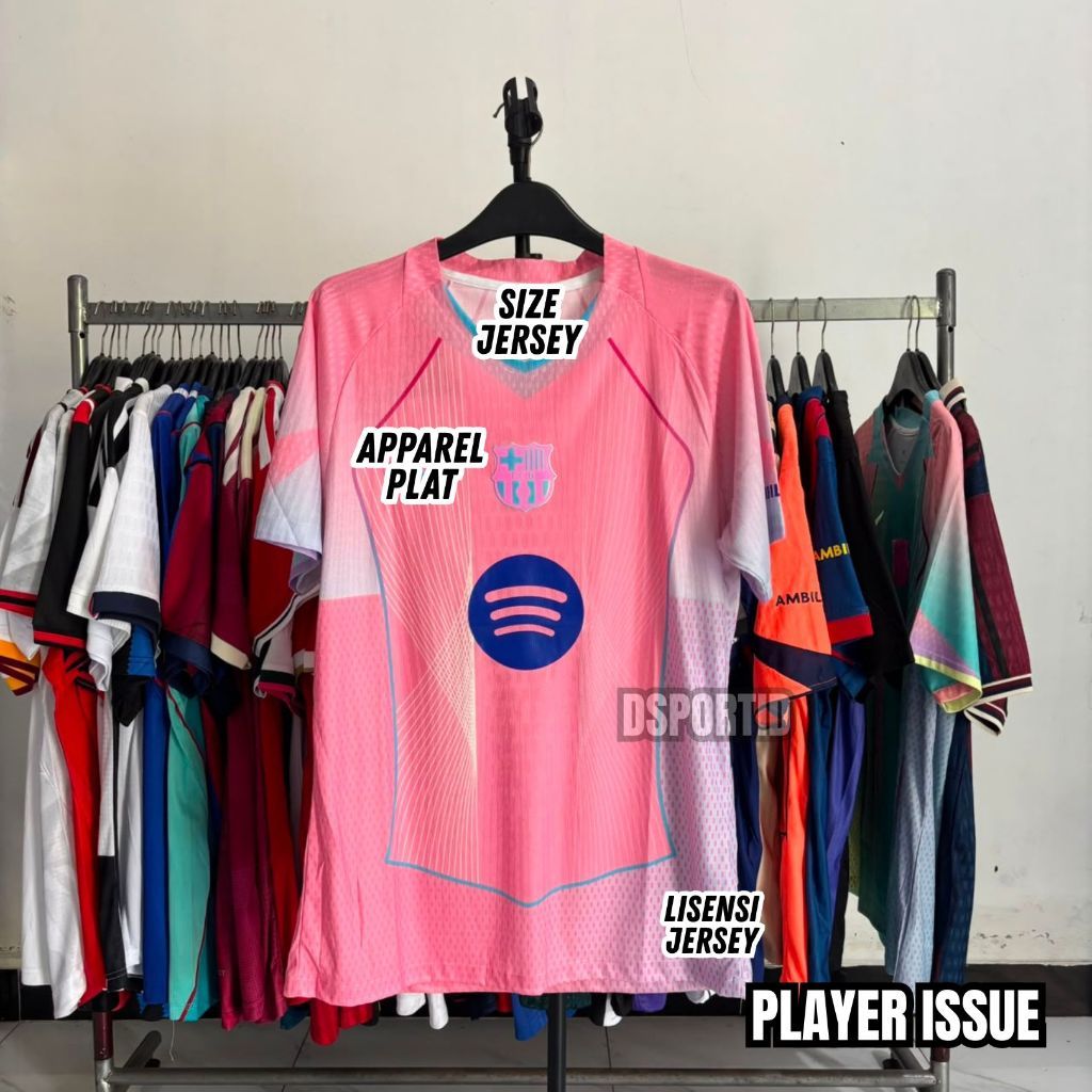 Player Issue Jersey Barcelona Se Aurora Pink 2025 2026 Baju Bola Dsport