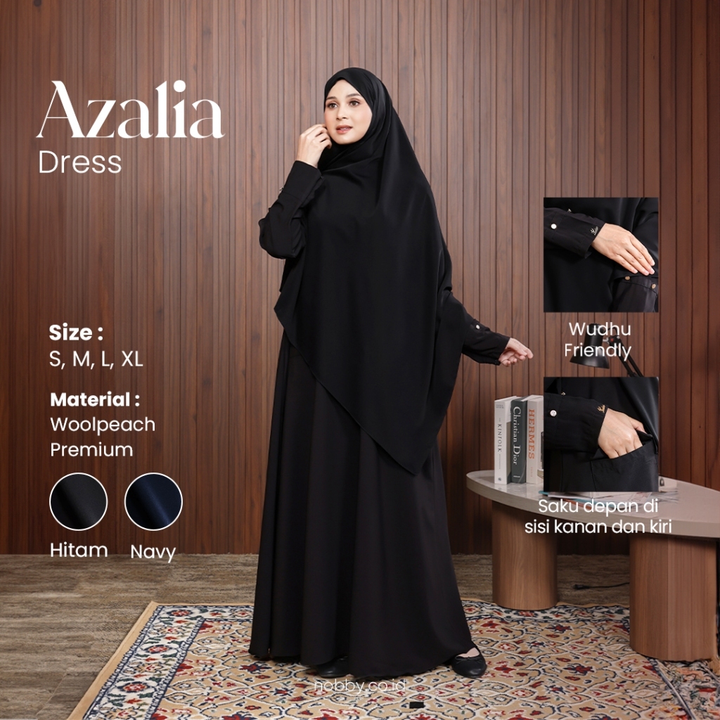 NOBBY - AZALIA ABAYA - Gamis Polos Wanita - S-XL