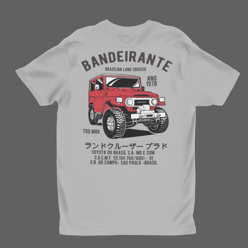 Kaos Vintage Retro Brazilians Lan Cruiser Gear FJ 40 Grey
