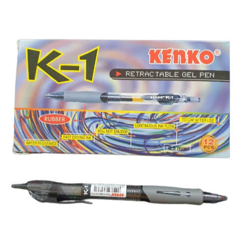 Pulpen Gel Kenko K-1/K1-NT,K-1 Mini Retractable 0.5mm ( 1pak/12pcs )
