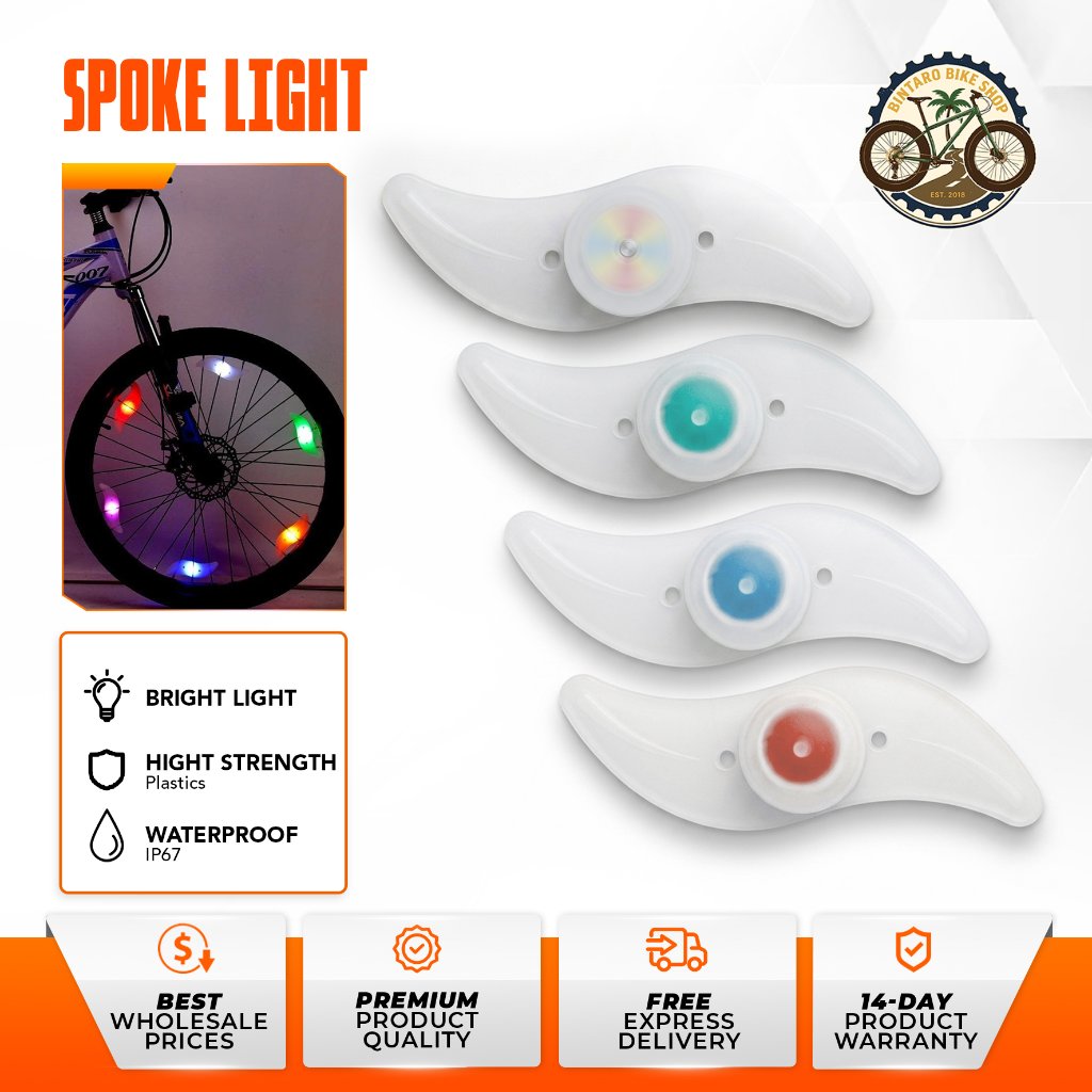 Lampu Sepeda 03 Spoke Light Lampu Jari-Jari Sepeda LED Waterproof Lampu Velg Hiasan Ban Sepeda