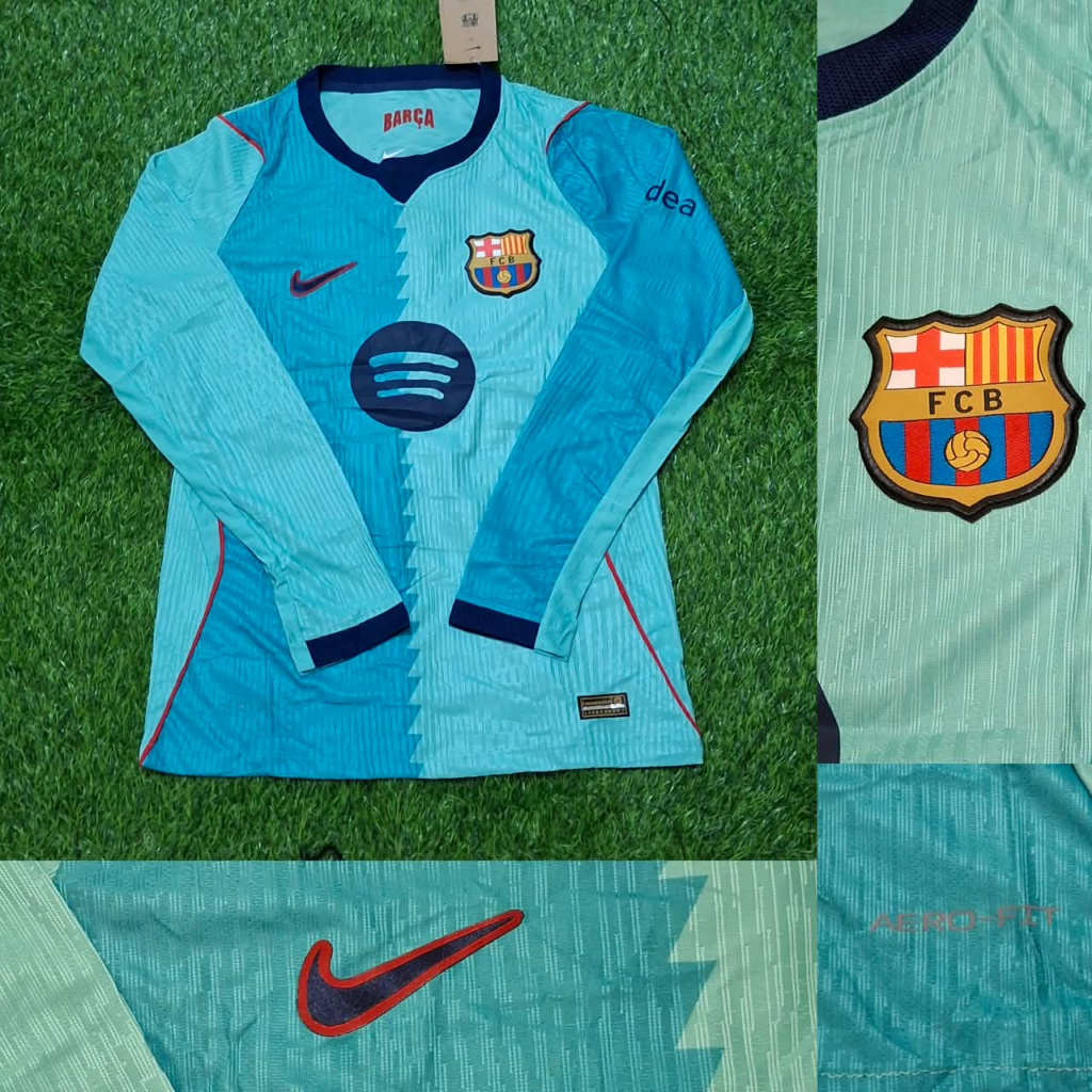 LONGSLEEVE JERSEY PLAYER ISSUE BARCELONA THIRD 2026 2027 LS PI BARCA 26 27 THIRD TERBARU