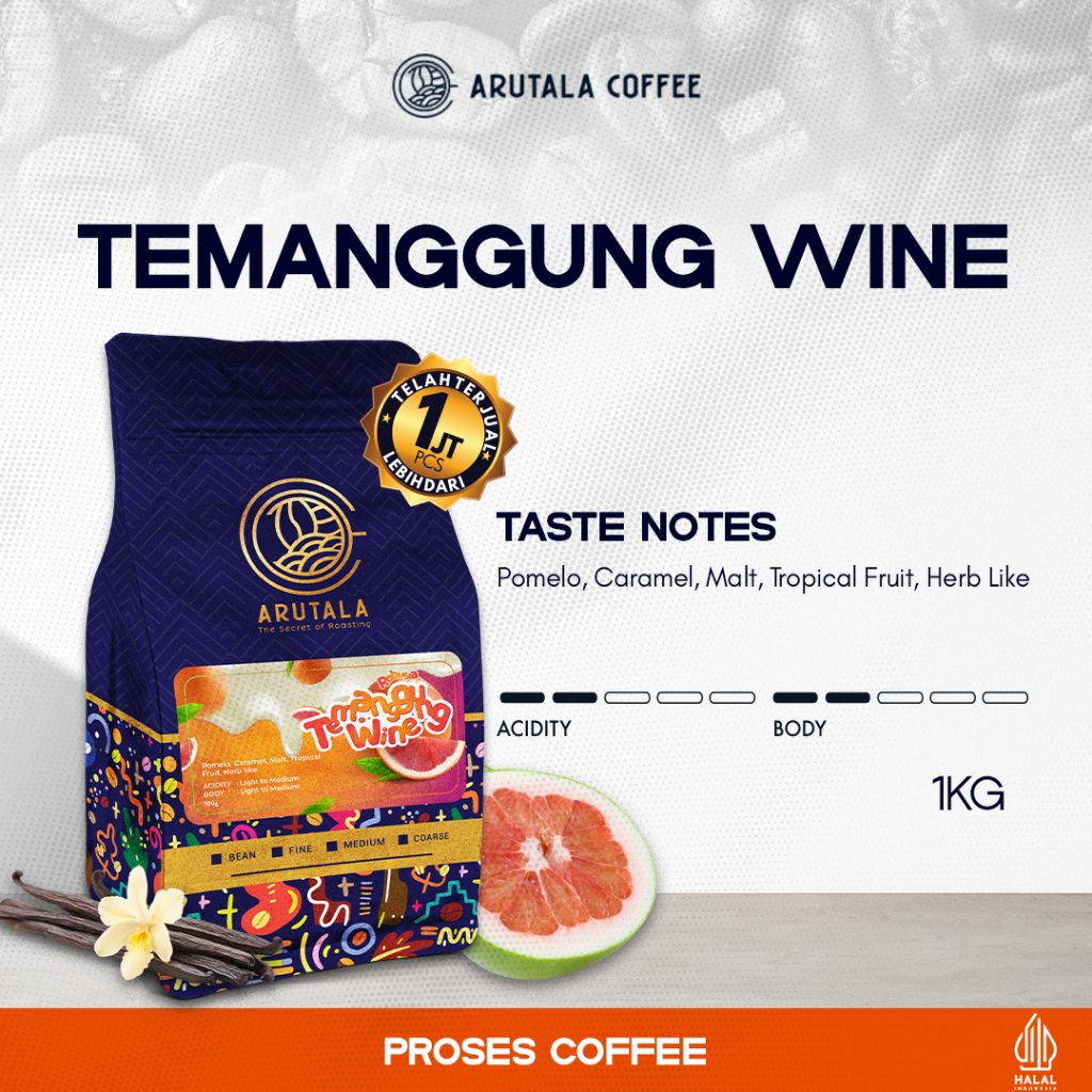 ARUTALA Kopi Robusta Temanggung Wine 1KG