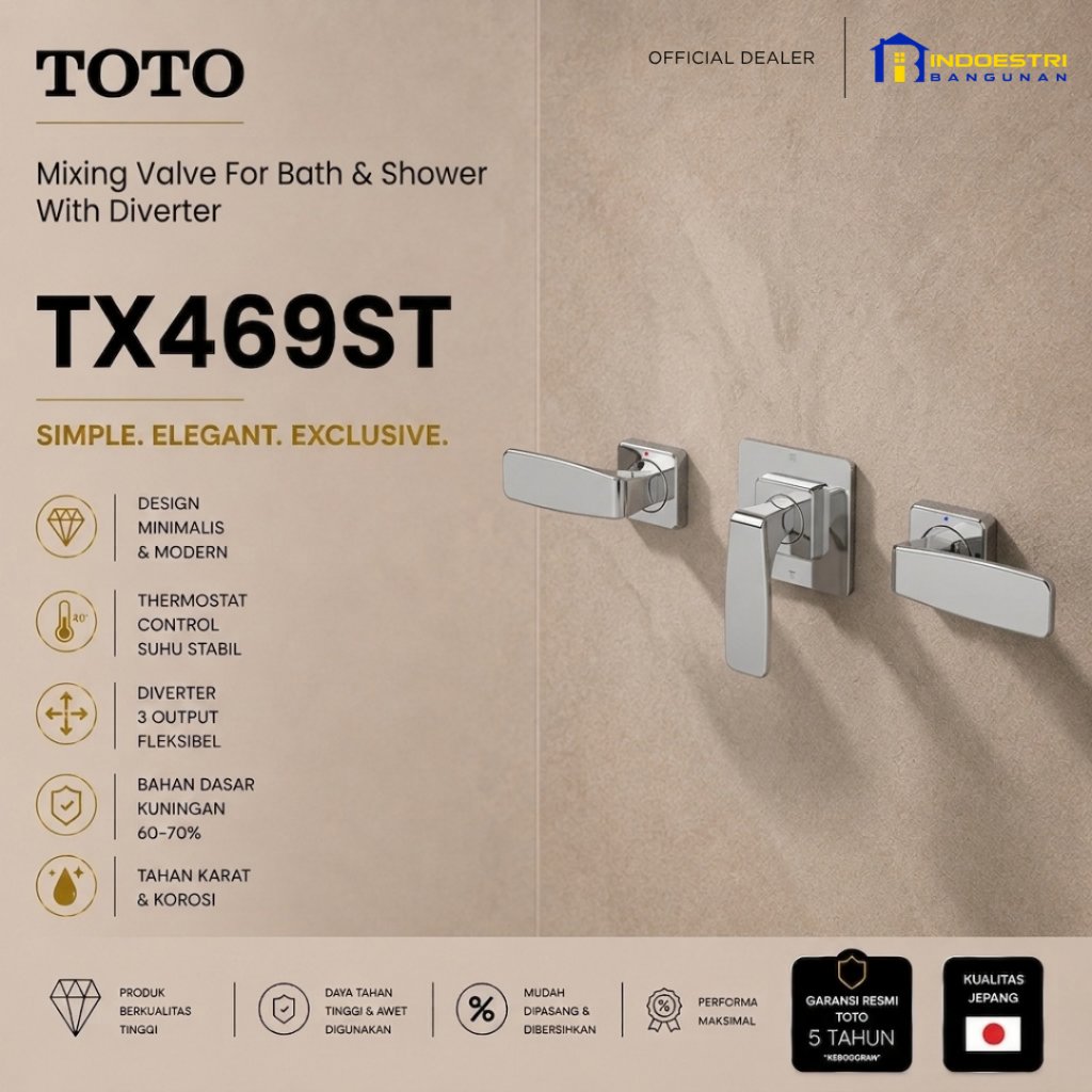 Kran Tanam Mixer with Diverter TOTO TX469ST / Mixing Valve with Diverter TOTO