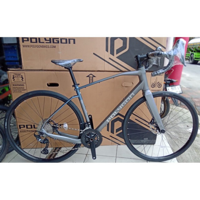 SEPEDA GRAVEL / GRAVEL BIKE 700C POLYGON TAMBORA A4 CHARCOAL-BLUE 2x11 speed TERBARU GARANSI RESMI F