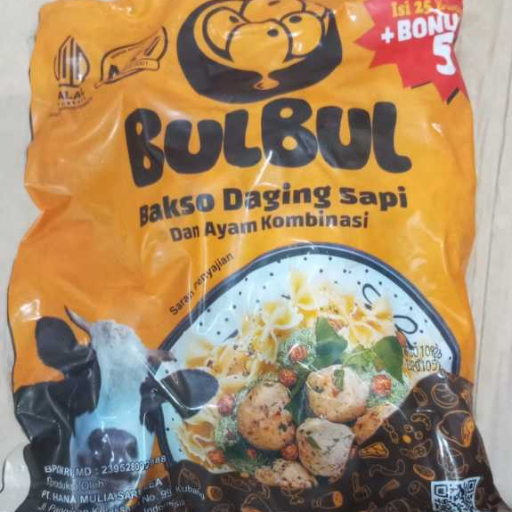BULBUL BAKSO DAGING SAPI DAN AYAM KOMBINASI ISI 25PCS