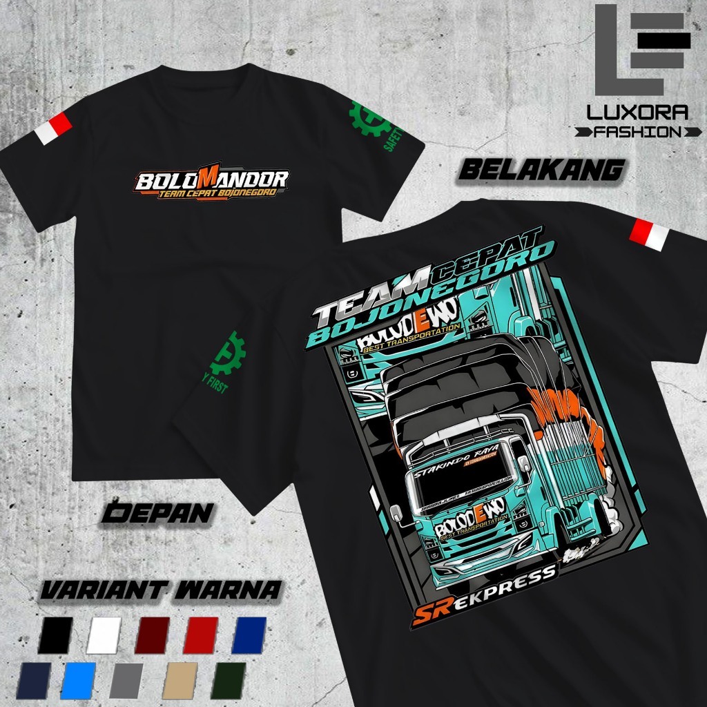 Kaos Bold Mandor Bojonegoro — Kaos Pecinta Dunia Truk Gambar Truk SR Express Keren