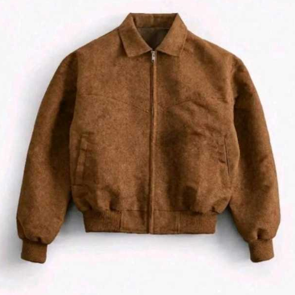 JACKET SUEDE BOXY PRIA WANITA UNISEX | JACKET WORK SUEDE ALMOND