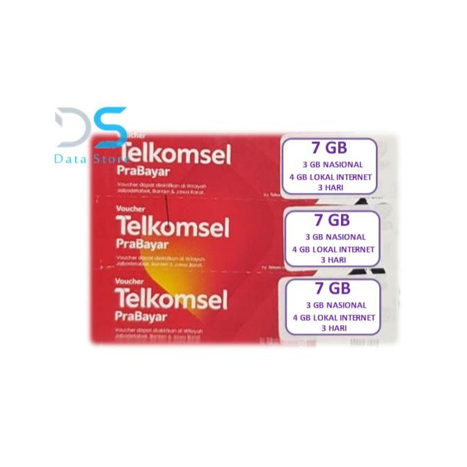 Voucher Telkomsel 7 GB 3 Hari