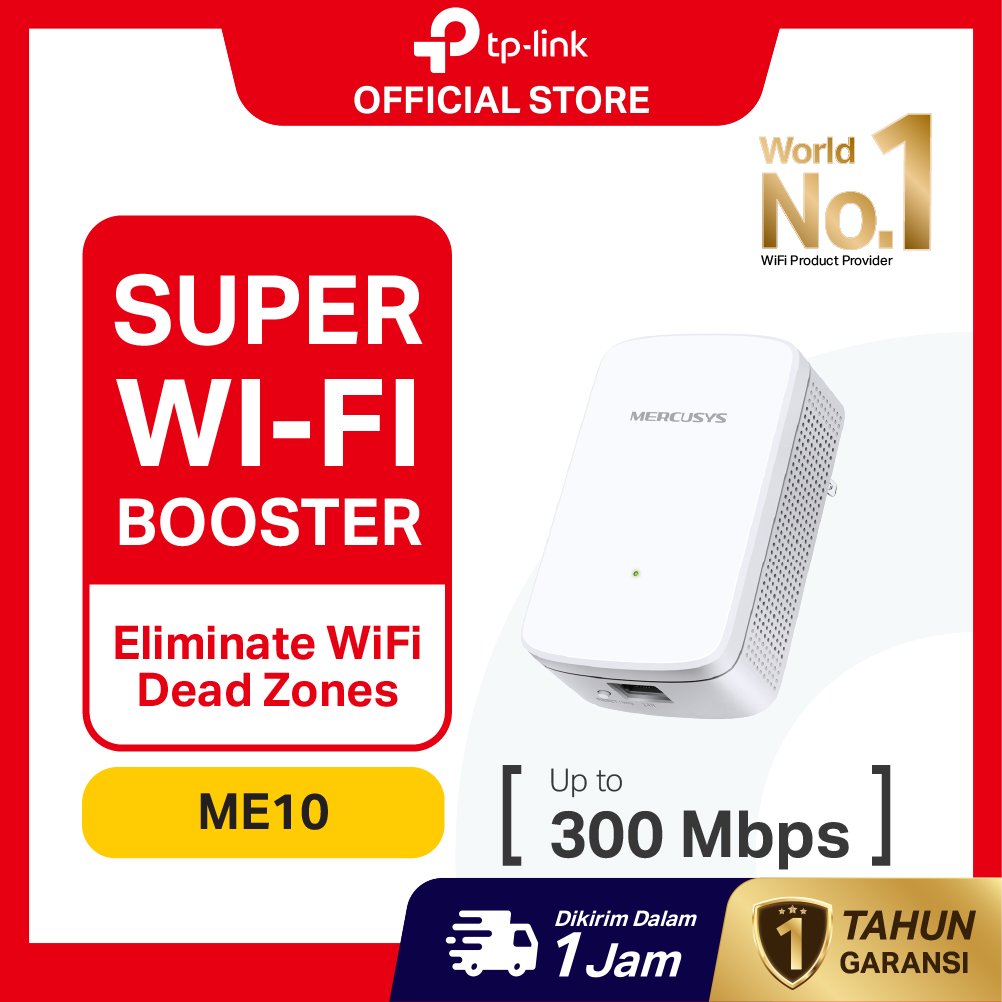TP-Link | Mercusys ME10 | Wifi Extender | Wifi Range Extender TP-Link | Wi Fi Repeater | Penguat Sin