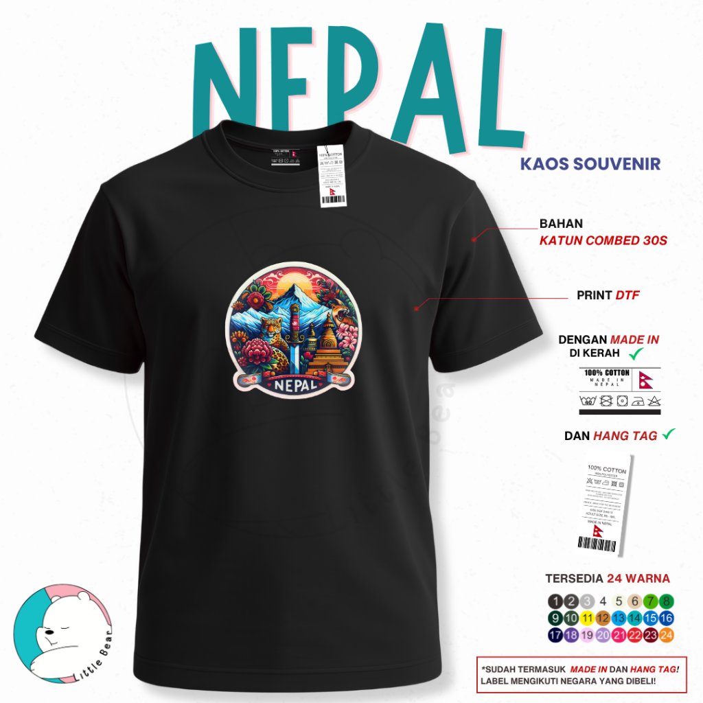 KAOS SOUVENIR NEPAL BANYAK MODEL BAJU OLEH-OLEH NEPAL KATHMANDU 8