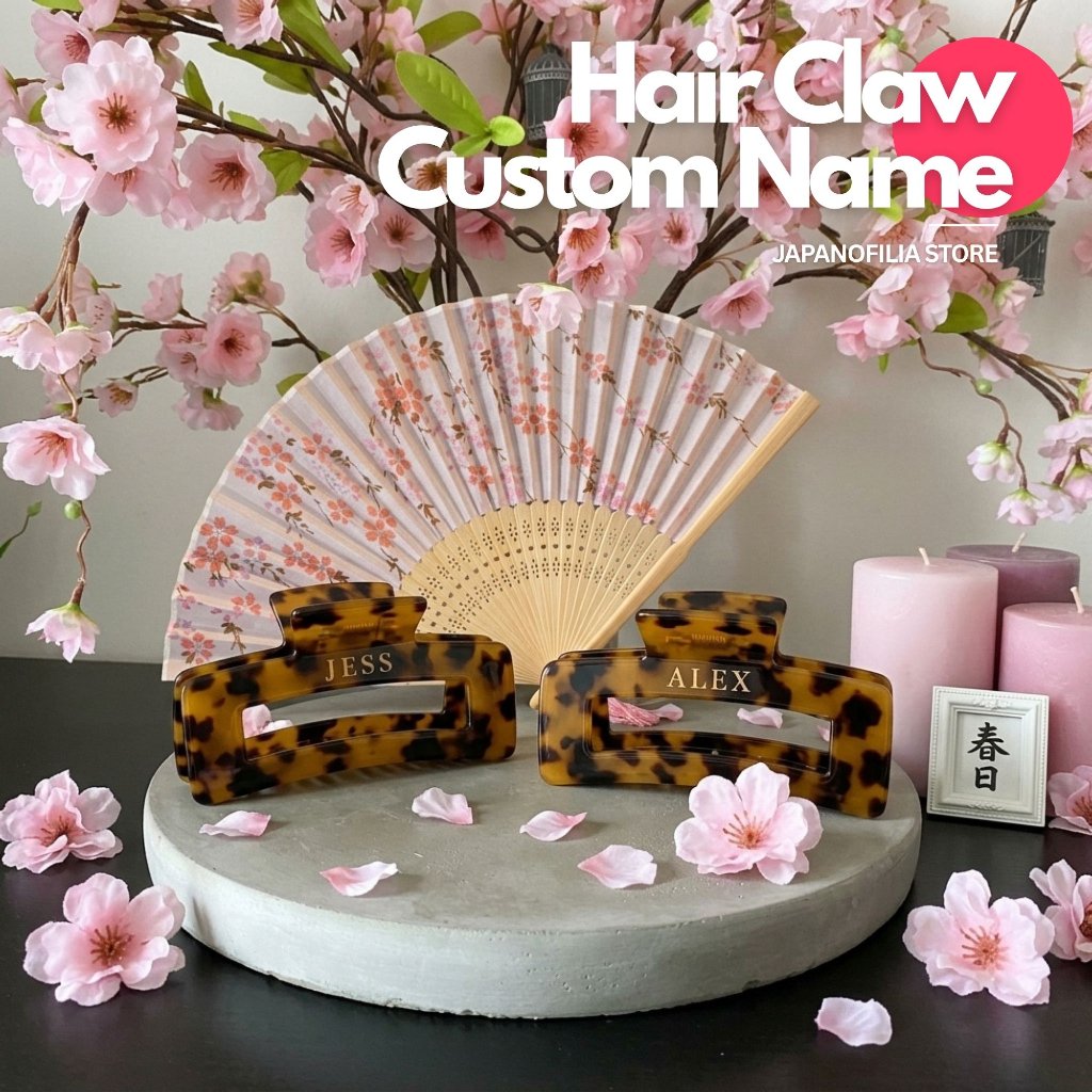 [ JAPANOFILIA ] Bisa Custom Nama Jedai Leopard Baddie Jedai Hercules Besar Jumbo Hair Claw Hair Clip
