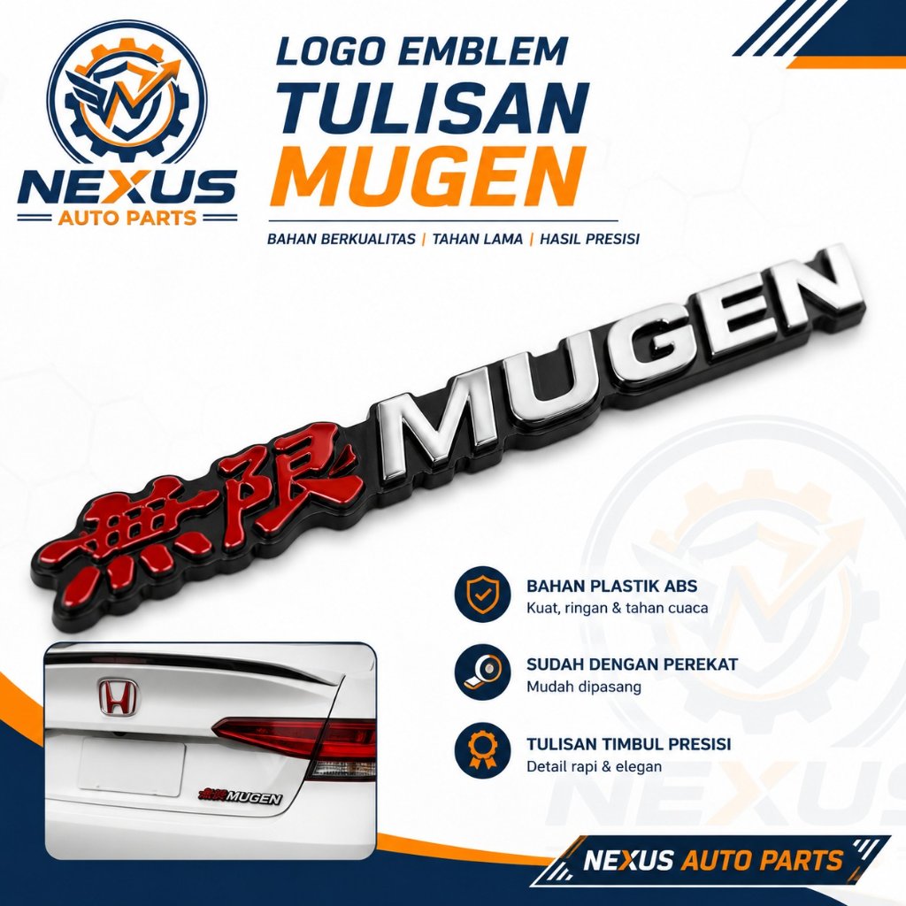 Emblem Tulisan Mugen Original