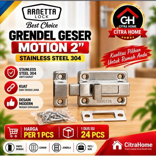Grendel Geser Motion 2” Arnetta Stainless
