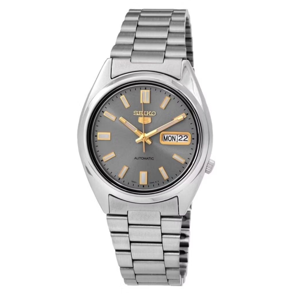 Jam Tangan Pria Seiko 5 SNXS75K1 Automatic Grey Dial Stainless Steel SNXS75