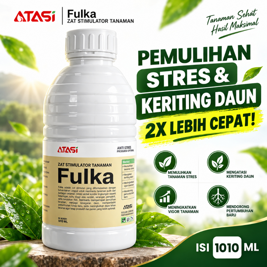 FULKA Stimulator Tanaman | Pupuk Anti Stres & Nutrisi | Membantu Atasi Daun Keriting