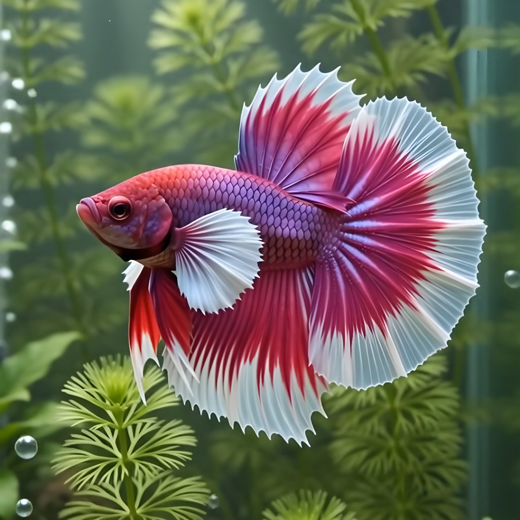 Ikan Cupang Betta Halfmoon Big Ear Lavender, Tampilan Elegan Untuk Aquarium Anda