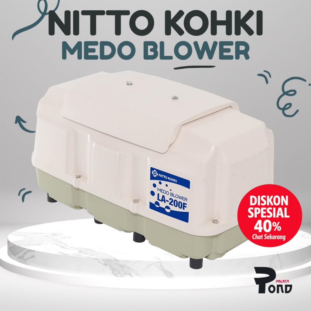 Air Pump Nitto Kohki Medo Air Blower LA 200F Compressor Septic Tank
