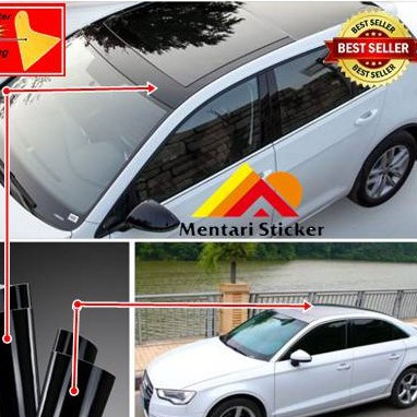 STIKER SKOTLET ATAP/STIKER MOBIL/SKOTLET HITAM GLOSSY&DOFF/STIKER MOBIL