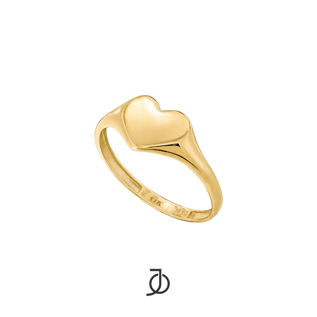 JO Cincin Emas - Mini Heart Signet Ring 17k