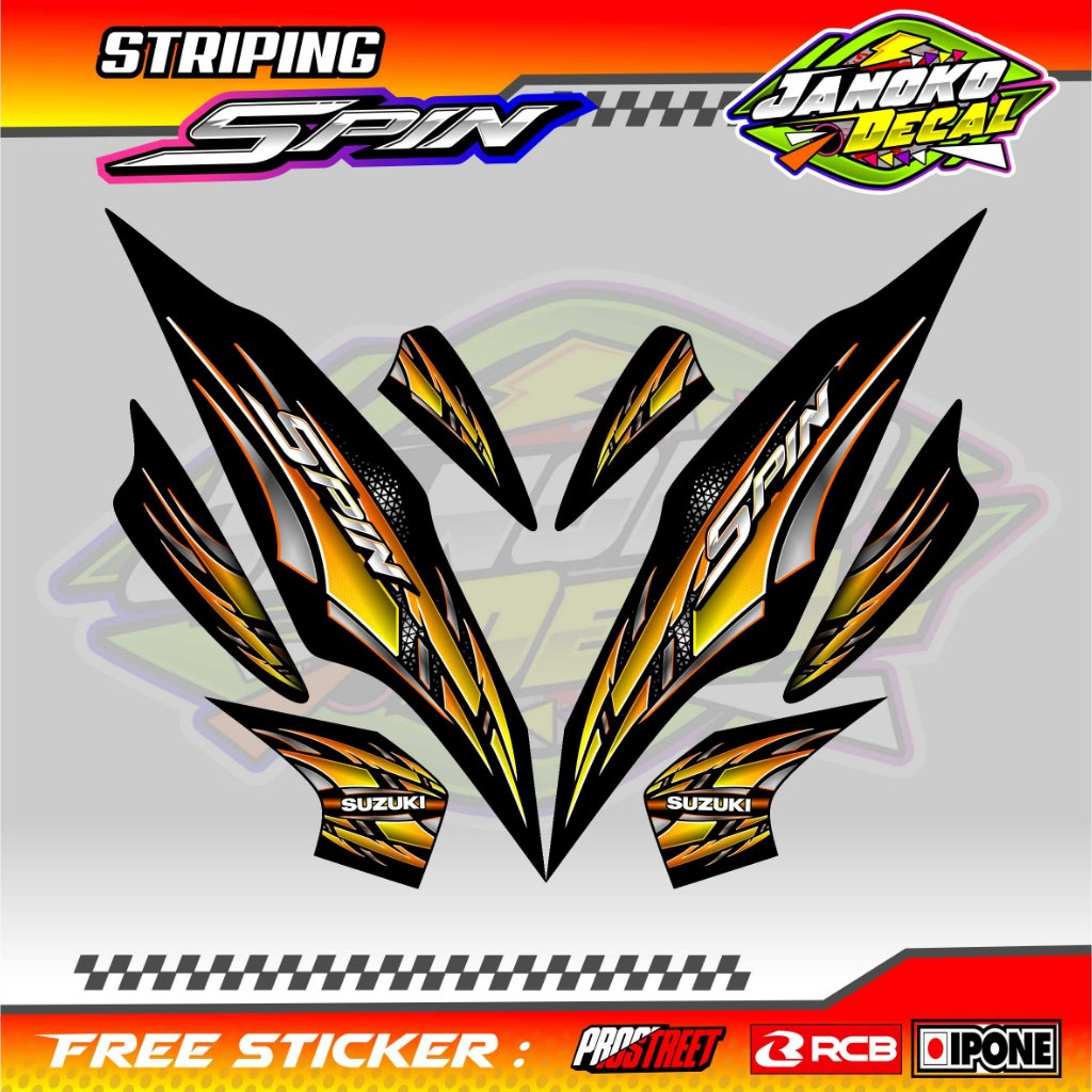 STRIPING VARIASI MOTOR SUZUKI SPIN 5/ STICKER LIST VARIASI  SUZUKI SPIN 5