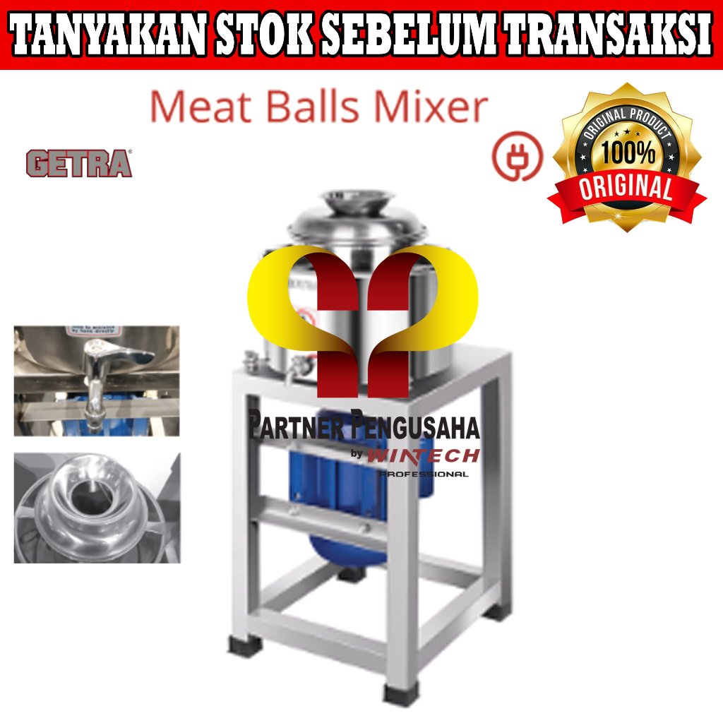 GETRA SJ-18 Meat Ball Mixer Mesin Pencampur Pengaduk Pembuat Penggiling Adonan Bakso 2 Kg / Proses