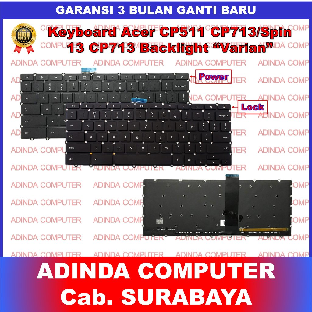 Keyboard Acer Chromebook CP713 CB713 CB713-1W Spin 511 CP511 CP511-1HN CP511-2HT 713