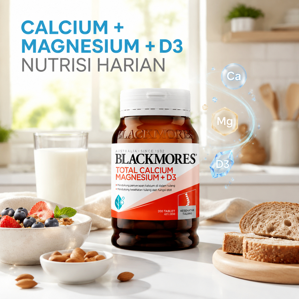 Blackmores Calcium Magnesium + D3 200 Tablets Kalsium Magnesium Vitamin D3 Suplemen Kesehatan Tulang