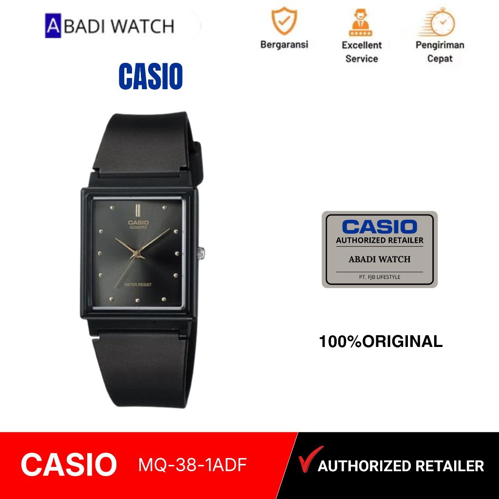 Jam Tangan Wanita Casio MQ-38-1ADF/ MQ-38-1A MQ 38Jam Analog Karet Original