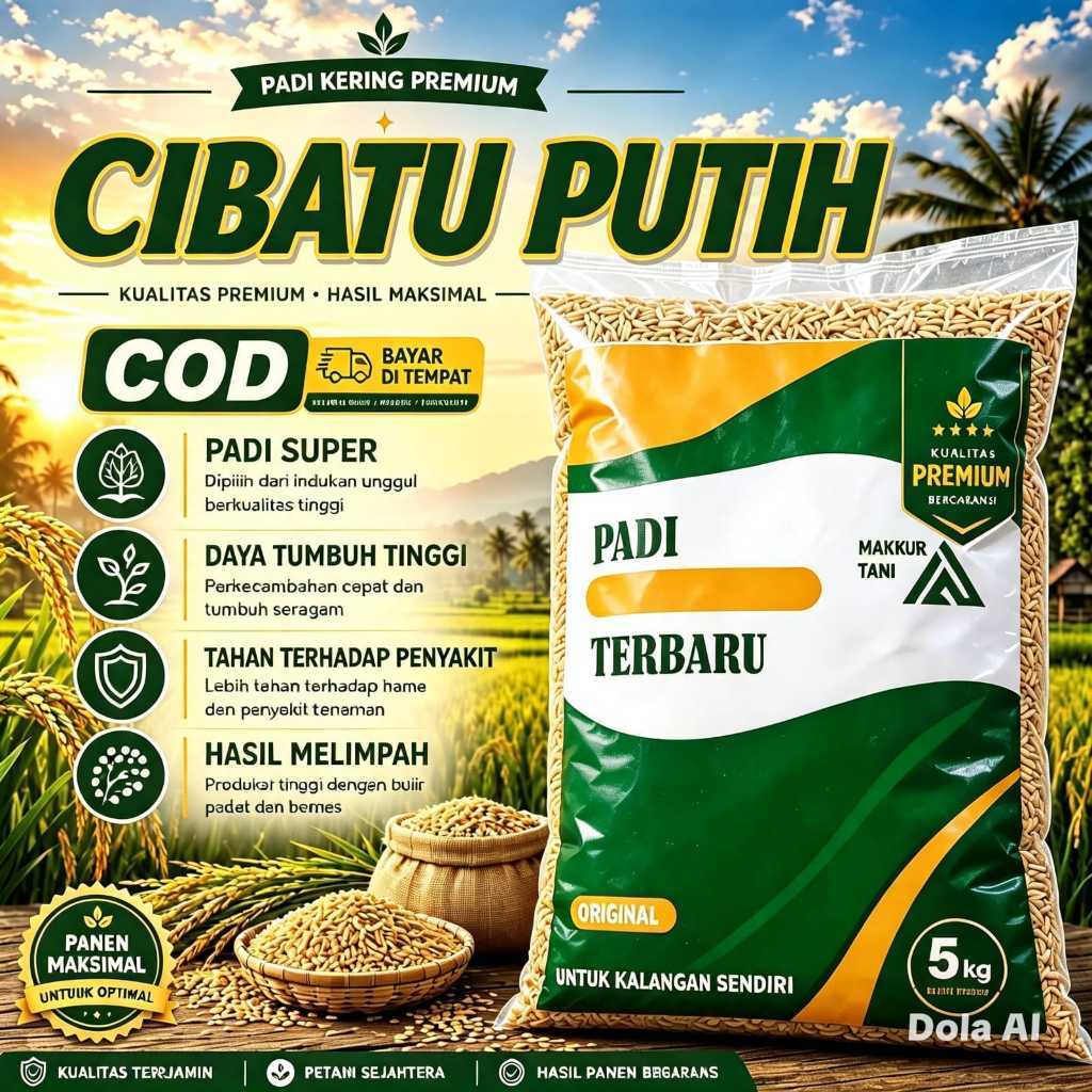 PADI CIBATU PUTIH ORIGINAL KEMASAN 5 KG