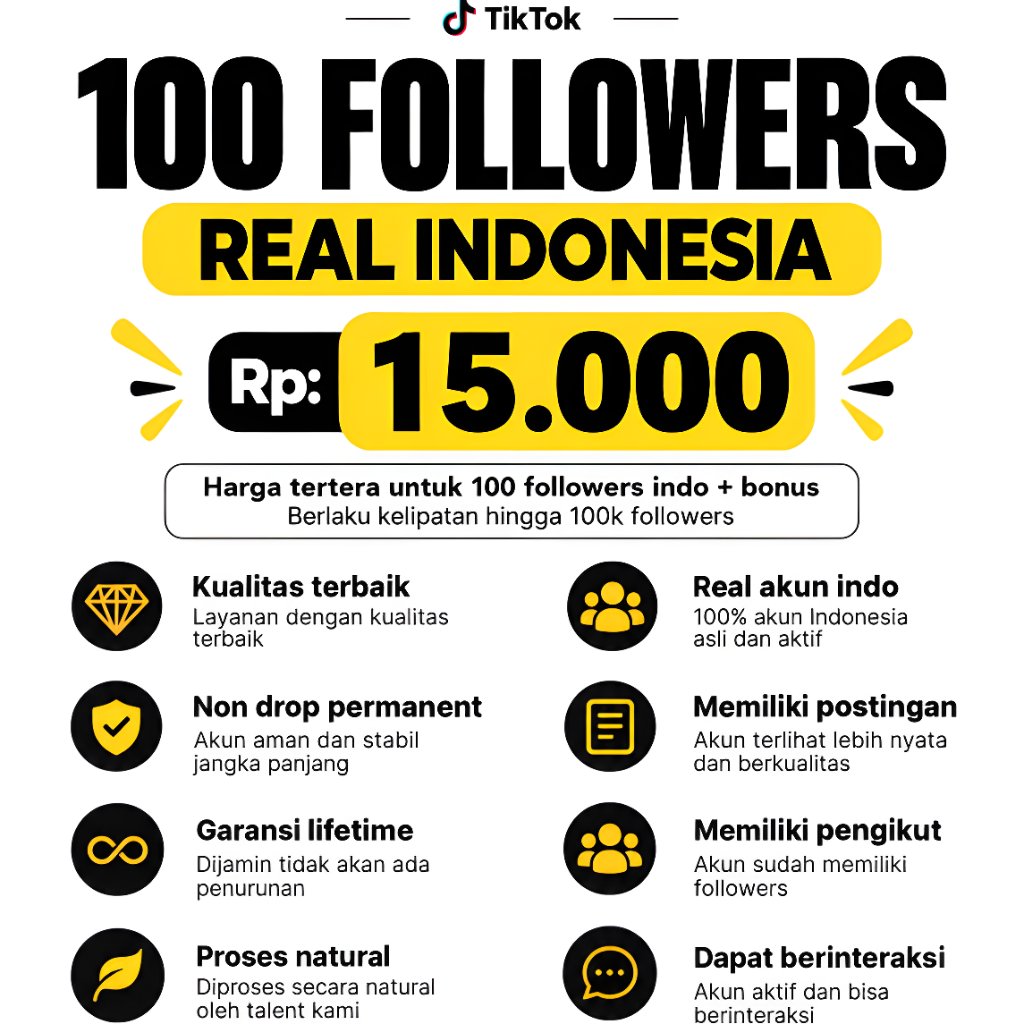 Software Layanan tiktok followers indo