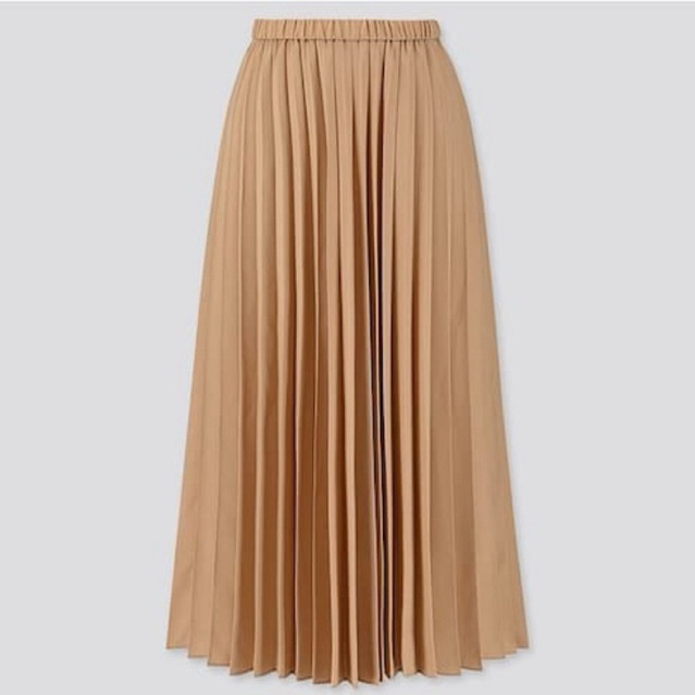Rok Uniqlo Plisket Krem