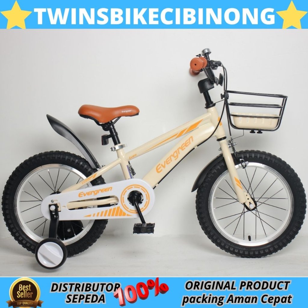 Sepeda Anak 12 16 18 Evergreen EVANS KERANJANG NEW 2026
