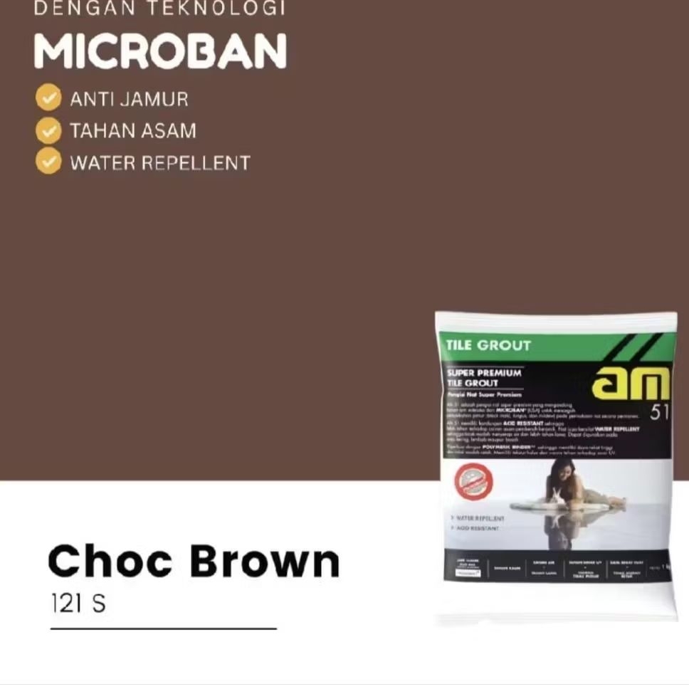 AM 51 SUPER PREMIUM Tile Grout / Am 51 Tile Grout Choc Brown 121 s