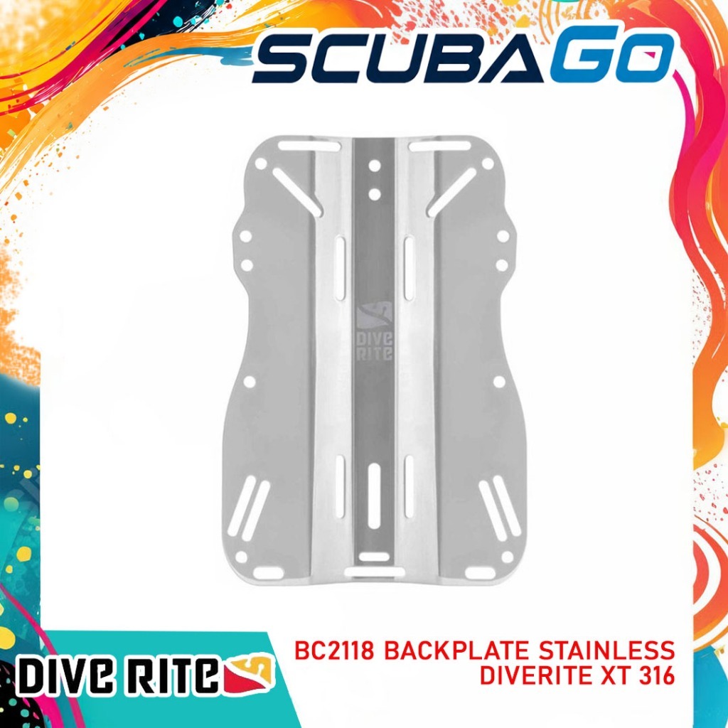 BC2118 Backplate BCD Technical Diverite XT Stainless 316 Sparepart BCD Selam Dive Rite Scuba Diving