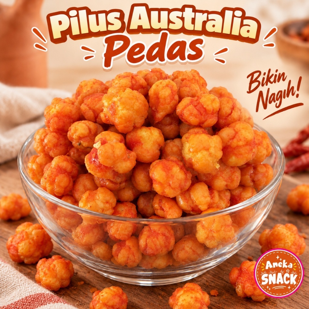 Pilus trio Jagung Australia Asin Gurih Pedas bumbunya nendang