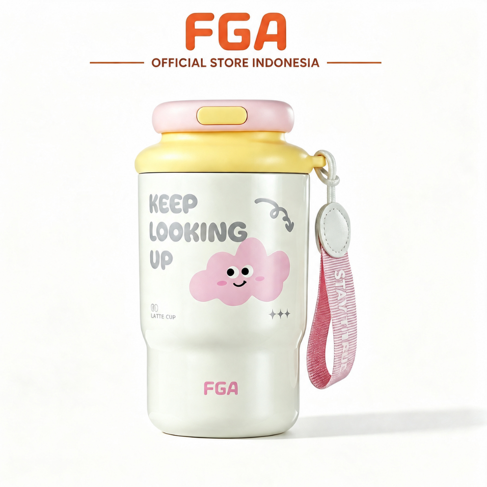 FGA Latte tumbler minum premium 368ml FGAS2606-368 tahan dingin 24 jam botol stainless 316L portable