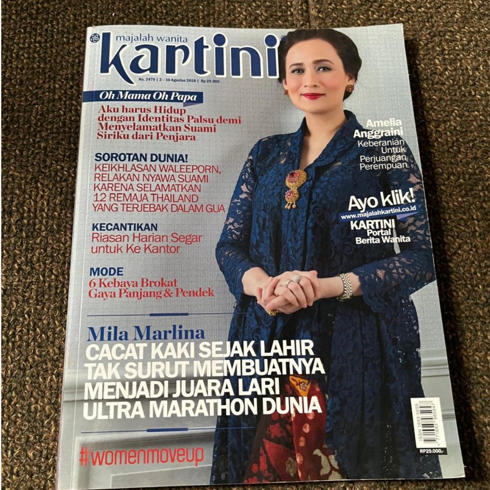 Majalah Kartini Amelia Anggraini edisi Agustus 2018