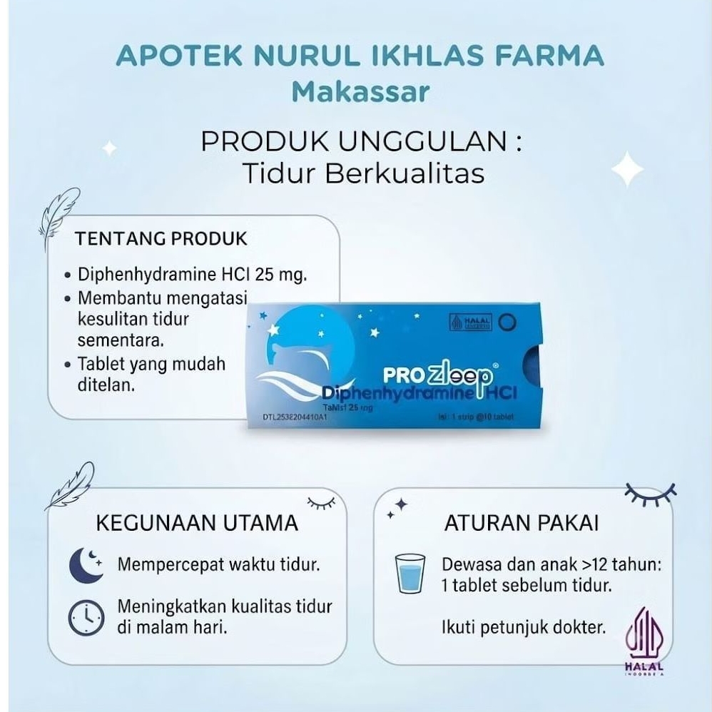 PRO ZLEEP 25MG 1STRIP 10TAB