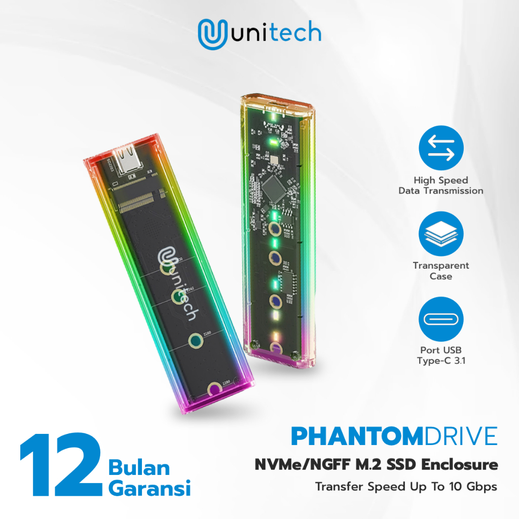 Unitech M.2 NVMe SSD Enclosure USB 3.1 2TB