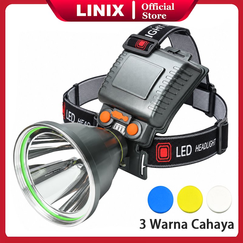 M19 Lampu Kepala LED XHP70 Super Terang Jarak Jauh Headlamp Rechargeable Type C Senter Kepala Outdoo