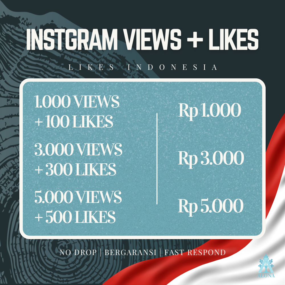 Paket Reels IG - Paket Boosting Reels Instagram - Views, Likes Indo