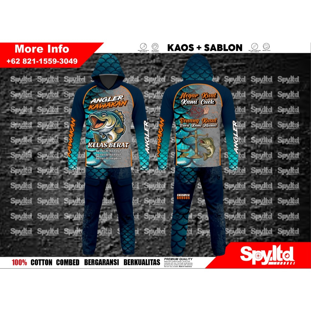 Baju Set Mancing Desain Suka Suka