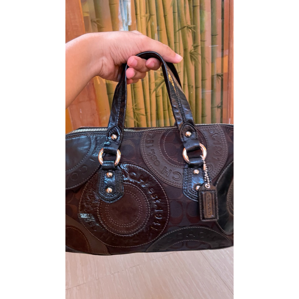 Coach Ashley Patchwork Satchel