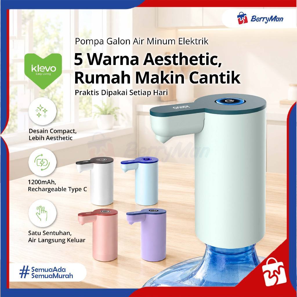 KLEVO KL-WP03 POMPA GALON ELECTRIC Rechargeable Type C Dispenser Air Minum USB Charge